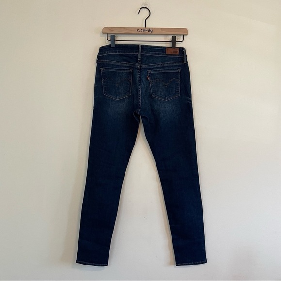Levis Mid Rise Slight Curve Skinny Jeans Dark Wash - Picture 2 of 7